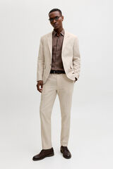 Jack & Jones Linen slim fit blazer Beige