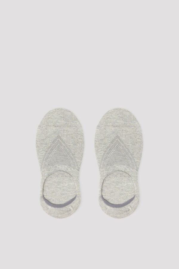 Cortefiel No-show socks with COOLMAX&reg; Grey