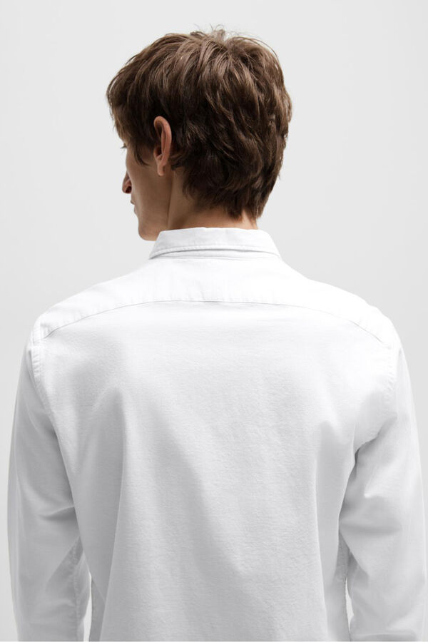 Selected Camisa Oxford de corte regular Branco
