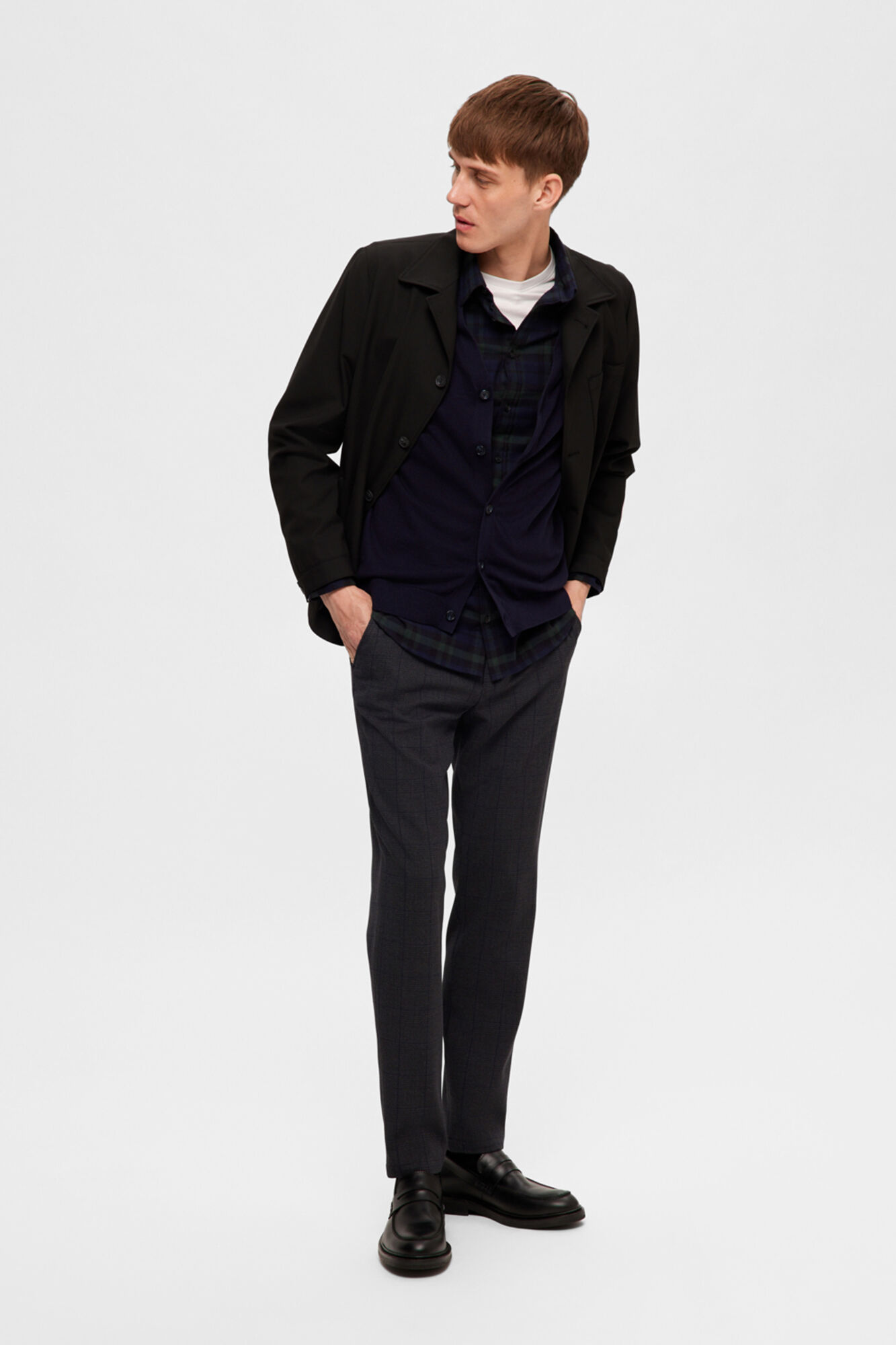 Selected Camisa de manga comprida com corte slim