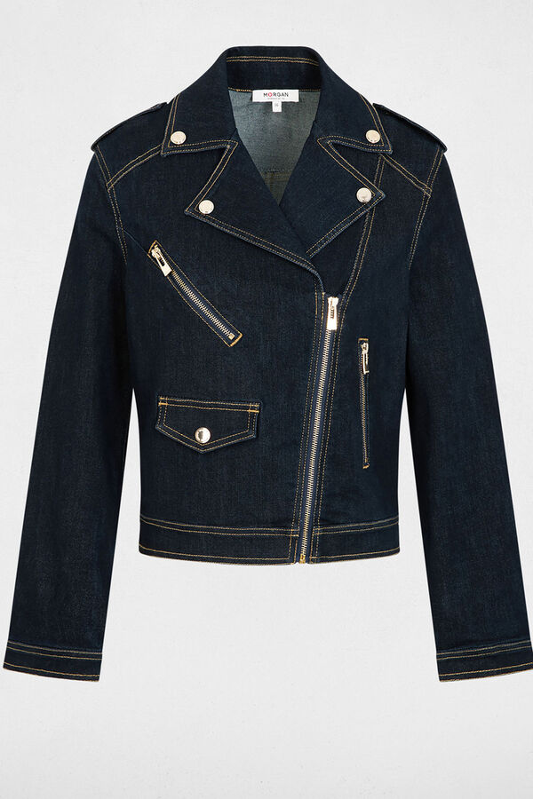 Morgan Casaco oversize em denim Azul