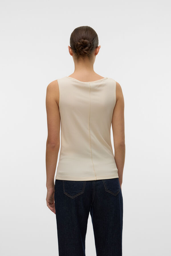 Vero Moda Camiseta de tirantes y cuello barco Amarelo