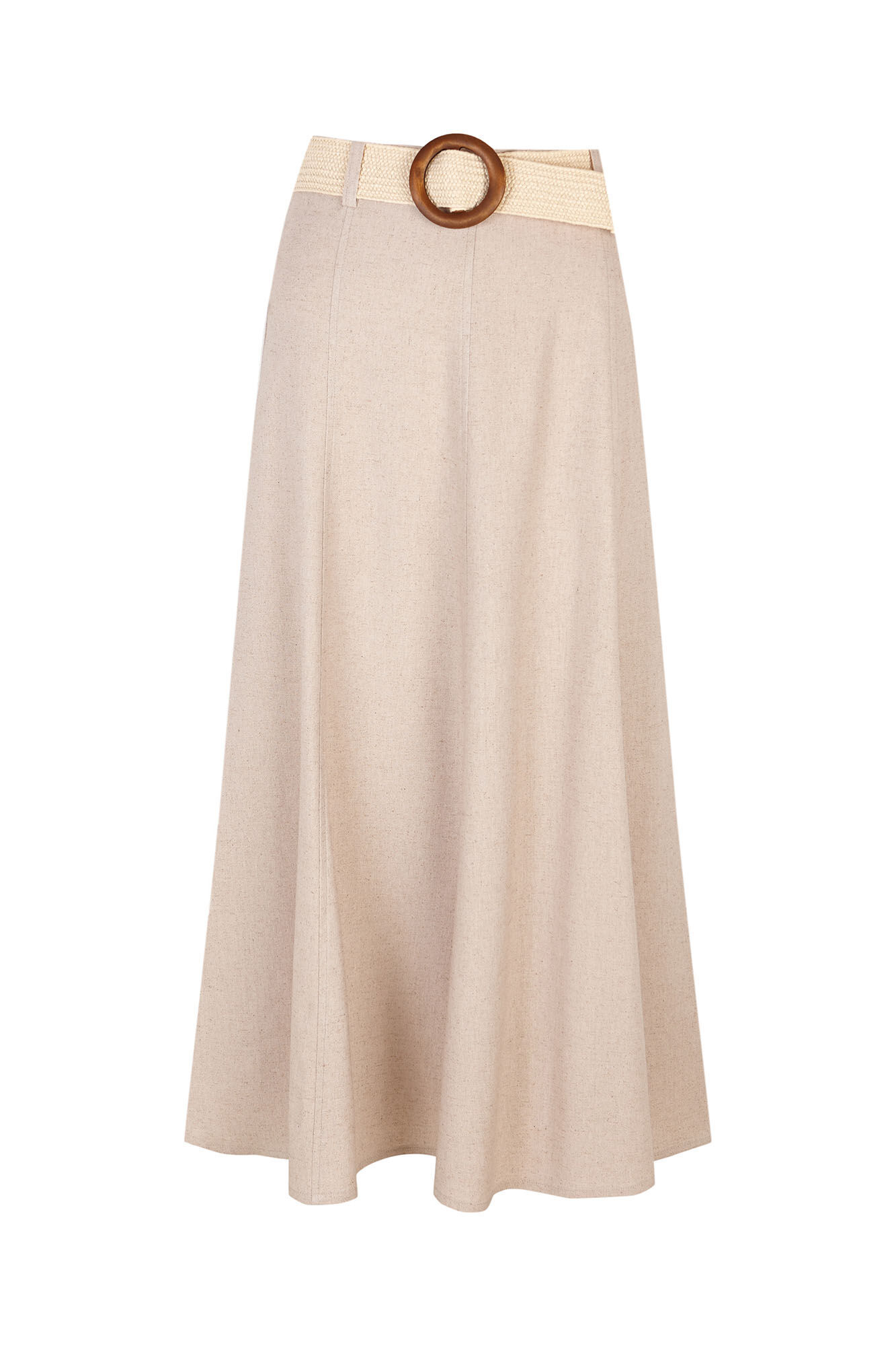 Cortefiel Flared skirt with belt