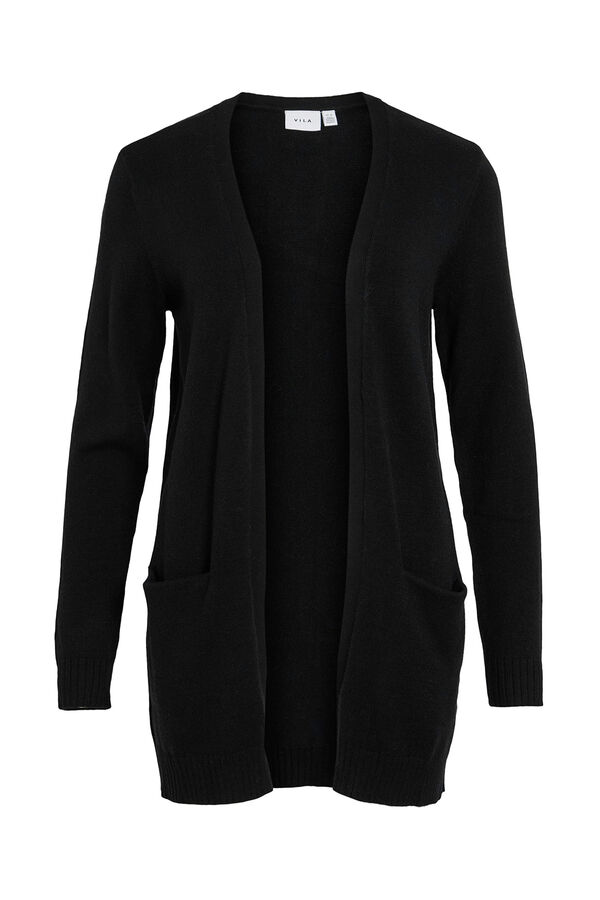 Vila Jersey-Knit cardigan jacket Black