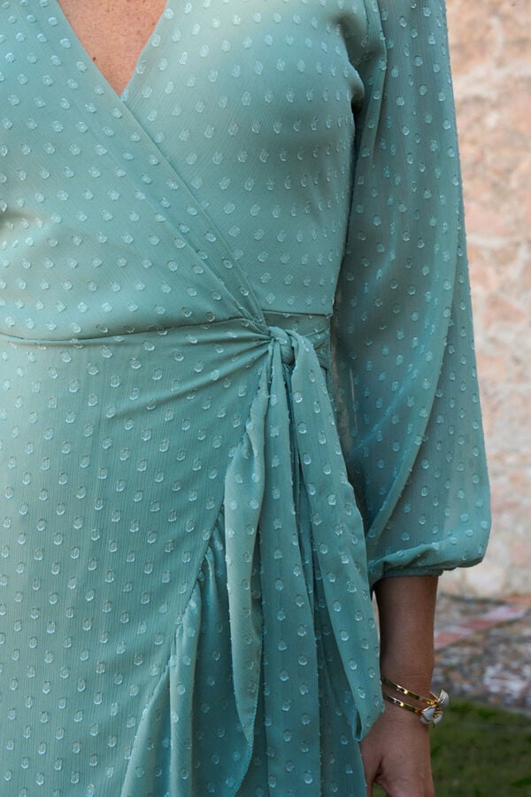 Pol&iacute;n Et Moi Vestido de convidada Camila Verde