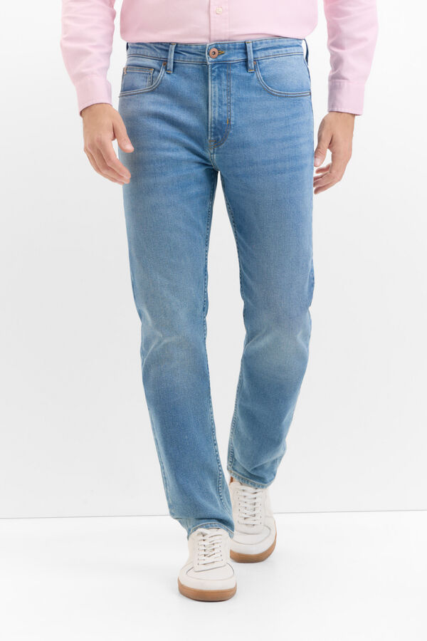 Cortefiel Slim fit Dynamic jeans Blue