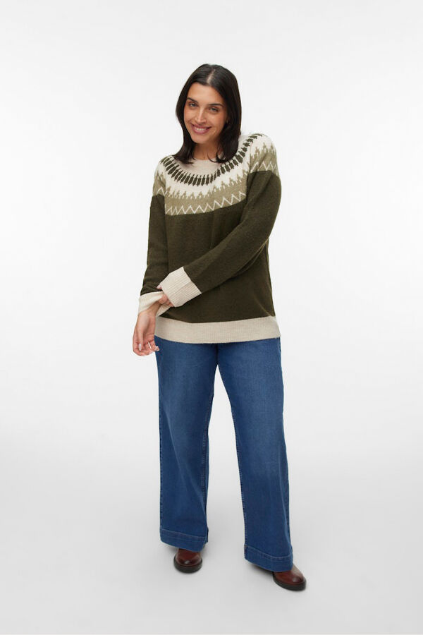 Vero Moda Curve Camisola grego tamanho grande  Verde