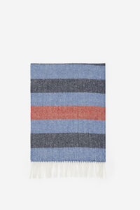 Cortefiel Striped fabric scarf Navy