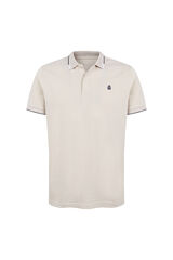 Cortefiel Polo shirt with tips Beige