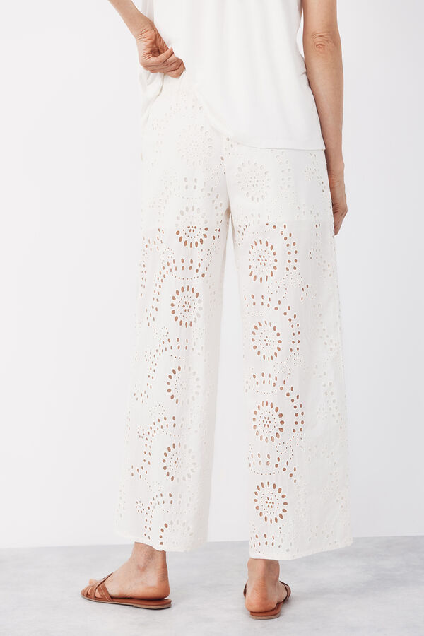 Cortefiel Embroidered women's trousers Multicolour