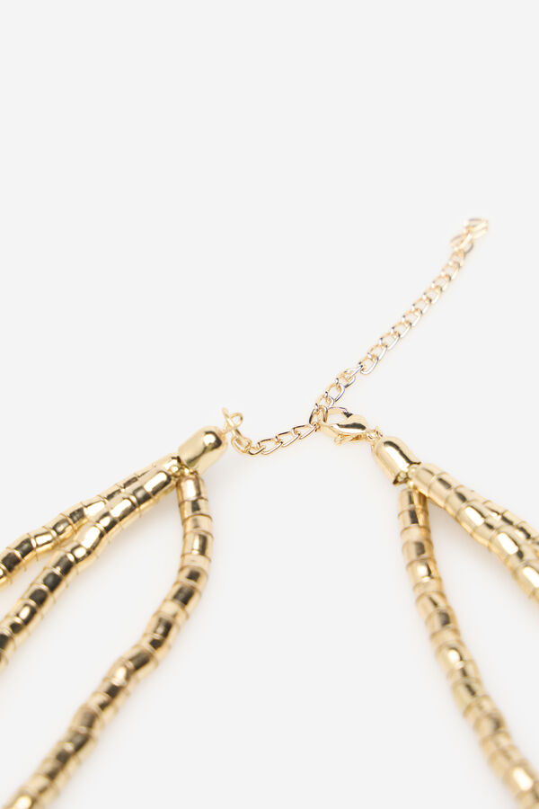 Cortefiel Collar triple piedras Amarillo
