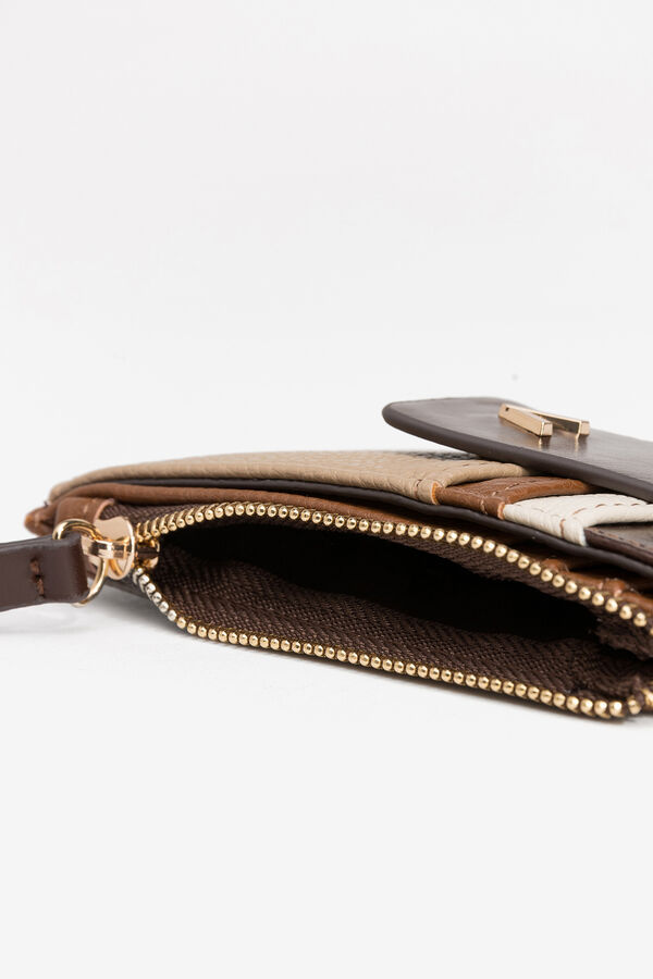 Vilanova Tarjetero Efecto Piel Marr&oacute;n