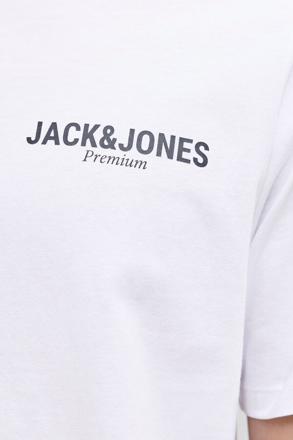 Jack & Jones T-shirt com logo em algod&atilde;o Branco