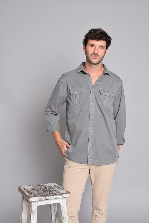 Cloking Bolsos de camisa Cinzento