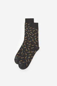 Cortefiel Christmas motif socks Grey