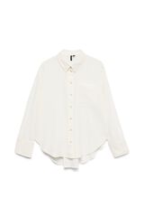 Vero Moda Linen long sleeve shirt White