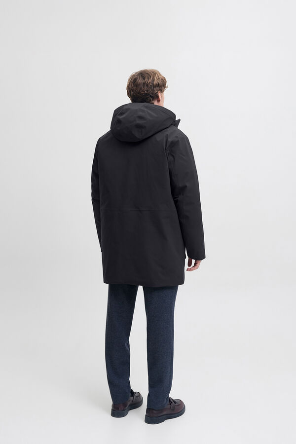 Jack & Jones Parka cl&aacute;ssica com capuz Preto