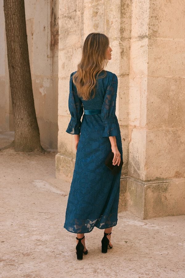 Pol&iacute;n Et Moi Vestido de convidada Oslo Azul
