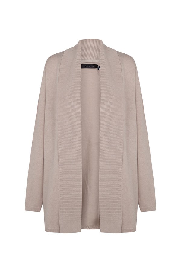 Cortefiel Chaqueta cuello chal Beige