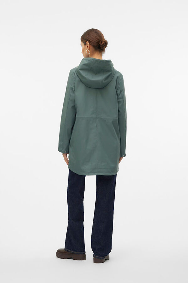 Vero Moda Imperme&aacute;vel manga comprida com capuz Verde