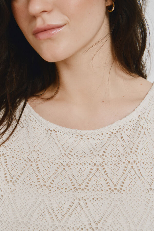 Vero Moda Crochet sleeveless top Beige