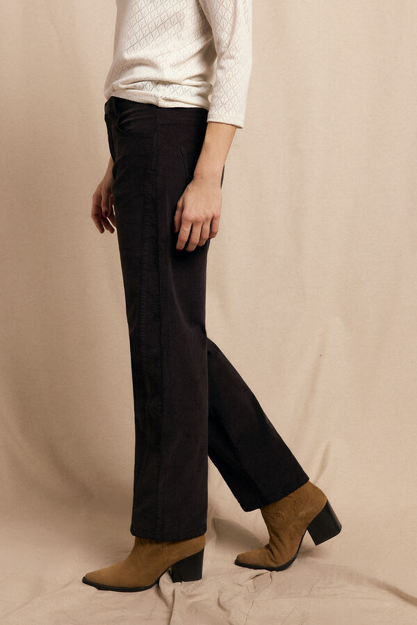 Slowlove Calças de veludo cotelê Castanho