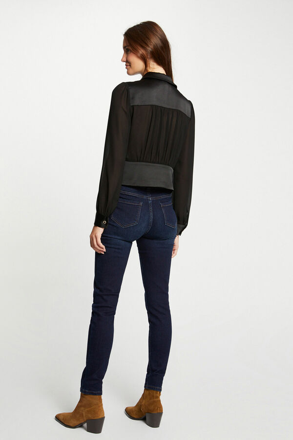 Morgan Camisa de manga comprida com pregas Preto