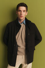 Cortefiel Coat with removable lining Dark brown