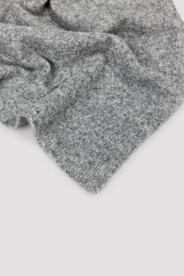 Cortefiel Plain knit scarf Grey