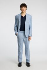 Selected Cal&ccedil;a de linho de vestir Cinzento