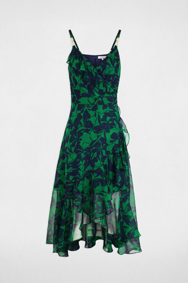 Morgan Vestido midi cruzado Multicolorido