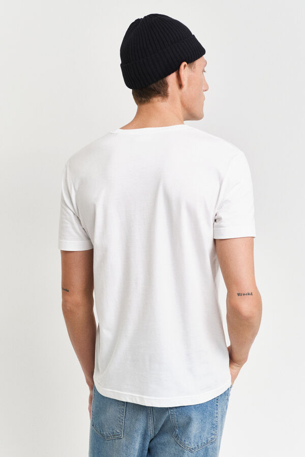 Gant Camiseta Escudo do Arquivo Branco
