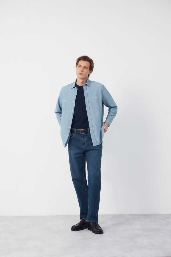 Cortefiel Straight fit jeans Blue