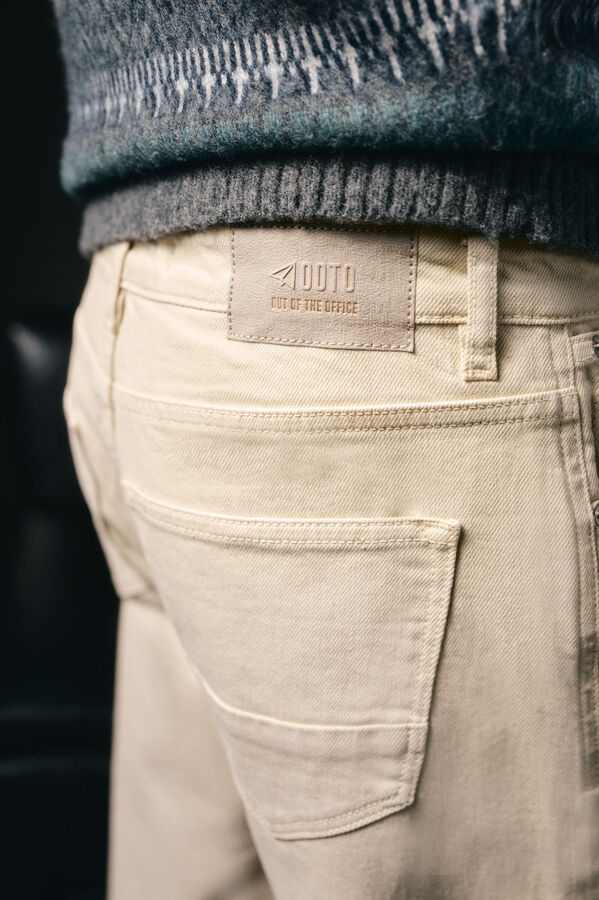 OOTO Pantalón vaquero straight fit Beige