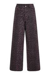 Vila Calça jeans com estampado de leopardo Granada