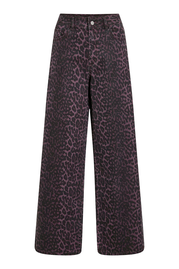 Vila Calça jeans com estampado de leopardo Granada