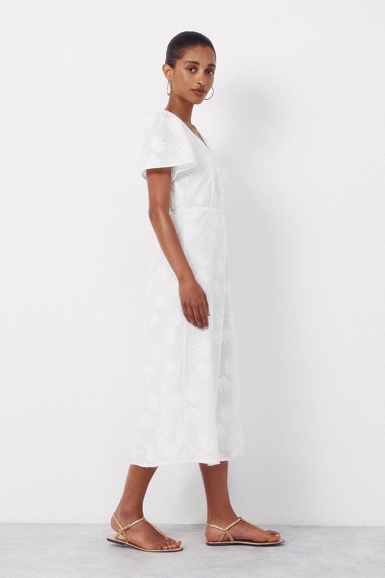 Cortefiel Embroidered dress