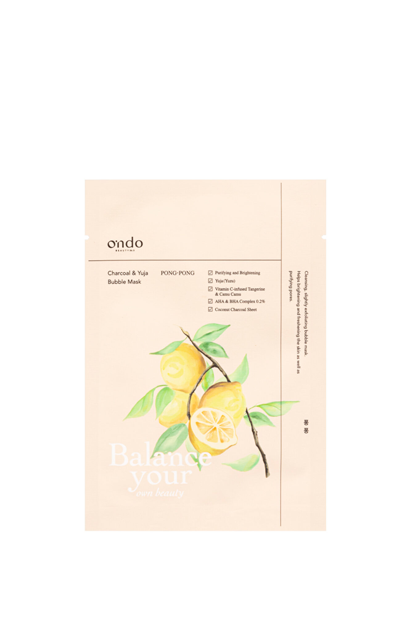 Ondo beauty 36.5 Mascarilla de burbujas limpiadora y exfoliante