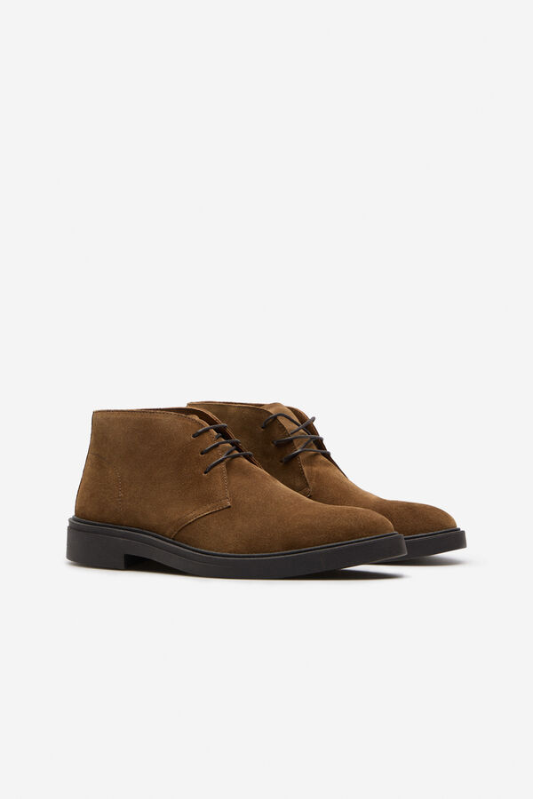 Cortefiel Casual lace-up boot Camel