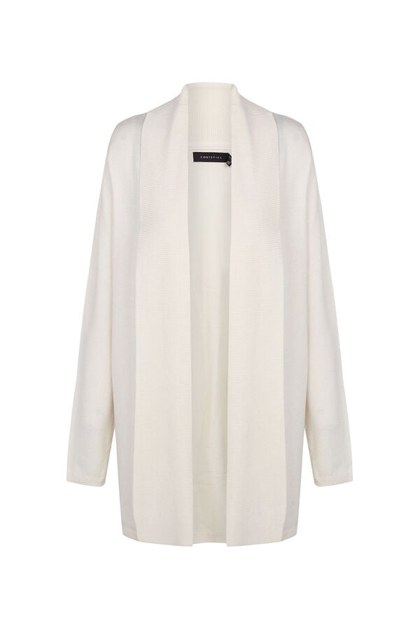 Cortefiel Shawl collar jacket Ivory