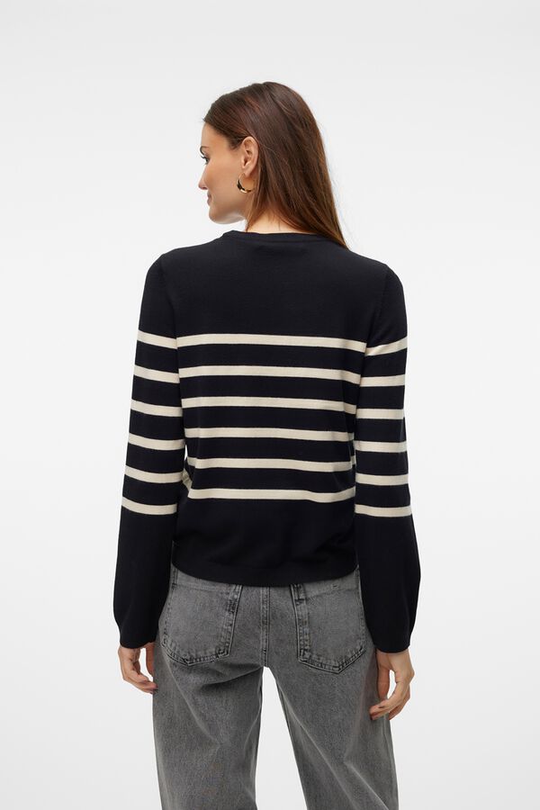 Vero Moda Camisola de malha &agrave;s riscas Preto
