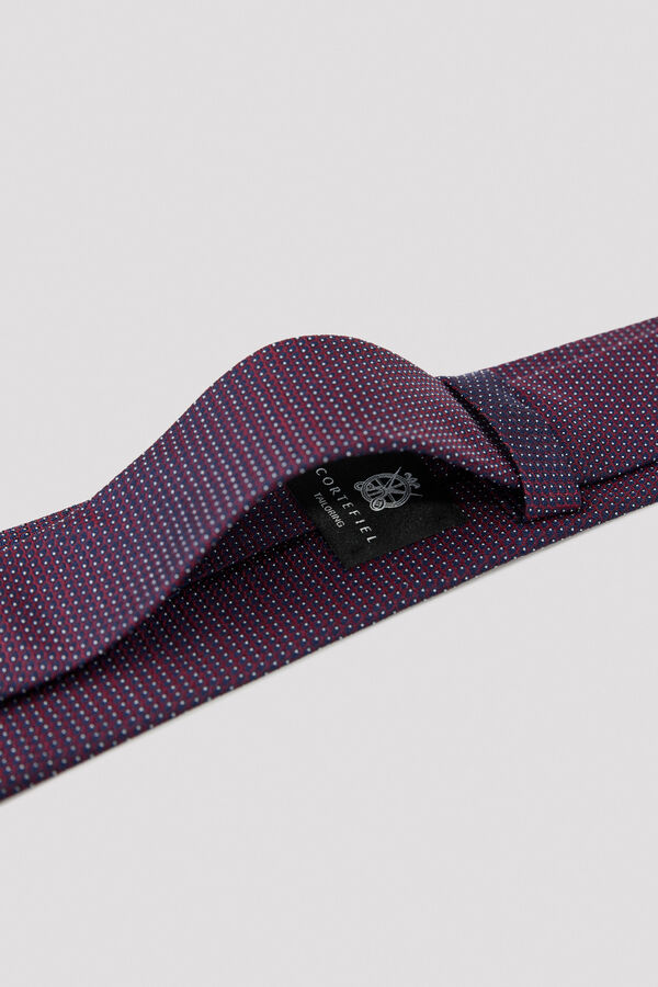 Cortefiel NATURAL silk tie Maroon