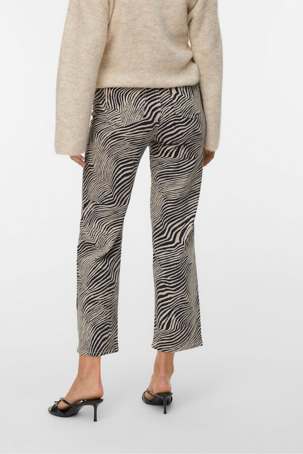 Vero Moda Cal&ccedil;as jeans estampado animal Tostado