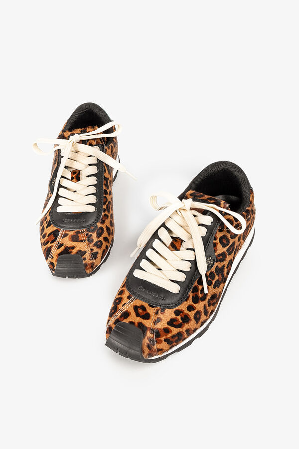 Popa Tênis Esportivo Feminino Kira Leopard Preto