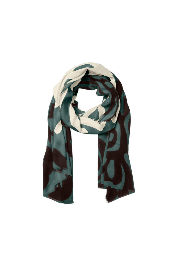 Cortefiel Animal print scarf  Dark green