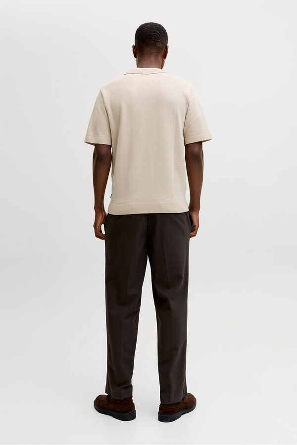 Jack & Jones Camisola em malha gola polo Tostado