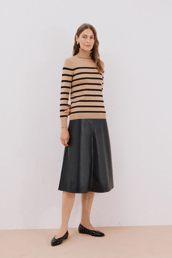 Cortefiel Jersey manga larga Beige