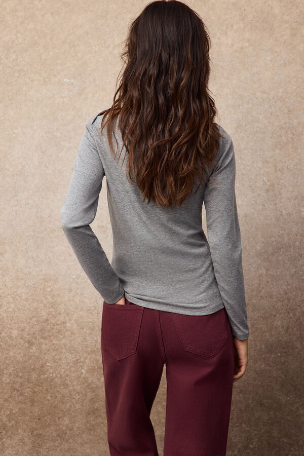 Slowlove Draped neckline top Grey
