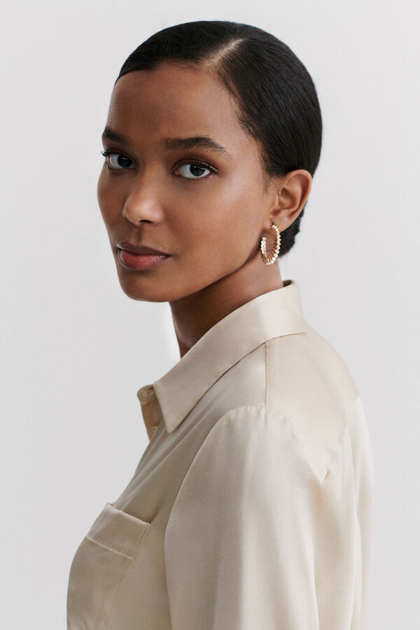 Caroll Camisa de seda Beige