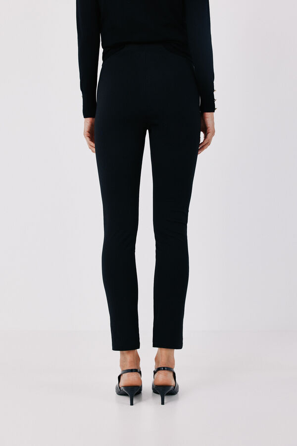Cortefiel Legging with snaps Black